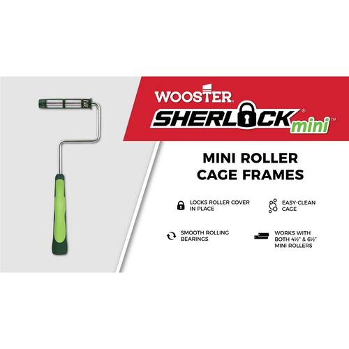 Mini Roller Assembly Applicator/Tool Fabric Pro Surpass Shed-Resistant Knit Cage Frame 4-1/2 in x 3/8 in.