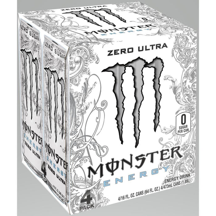 Zero Ultra Monster Energy, Zero Ultra, 16 fl. oz., 4 Pack